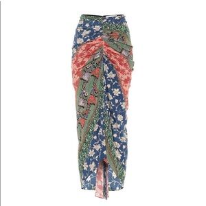 Veronica Beard pixie floral stretch-silk midi skirt size 6